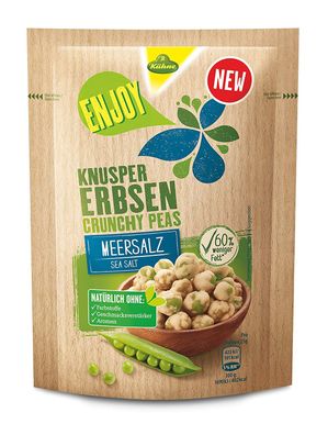 Kühne Enjoy Knusper Erbsen Crunchy Peas Meersalz im Standbeutel 100g