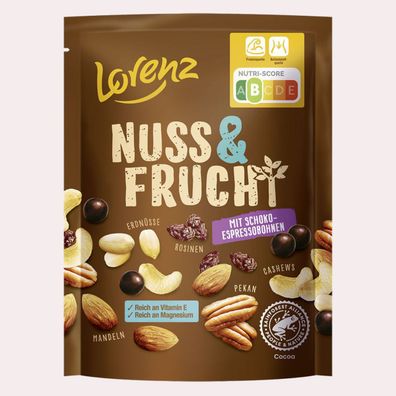Lorenz Nuss und Frucht mit Schoko Espressobohnen Nussmischung 100g