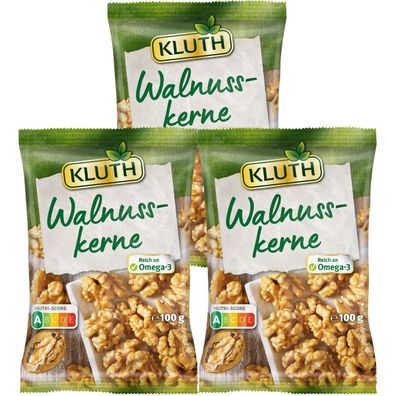 Kluth Walnusskerne Beste Qualität und mild im Geschmack 100g 3er Pack