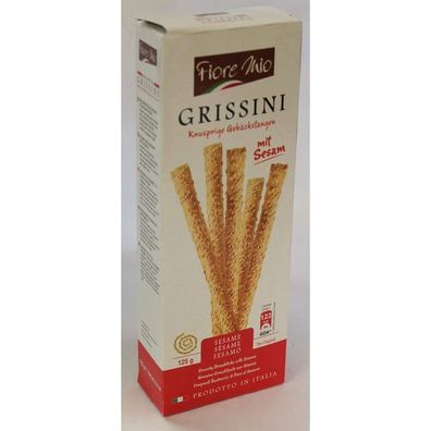 Grissini Fiore Mio knusprige Knabbergebäckstangen mit Sesam 125g