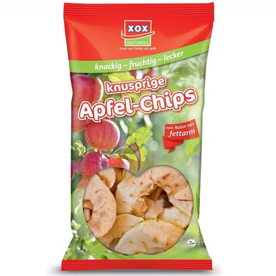 XOX Apfel Chips Getrocknete Apfelscheiben aus Jonathan Äpfeln 100g