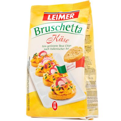 Leimer Bruschetta geröstete Brot Chips mit Käse verfeinert 150g