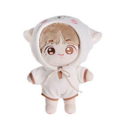 Kpop BTS Jin Plüsch Puppe mit Kleidung Kinder Spielzeug Stofftier Geschenk 22cm