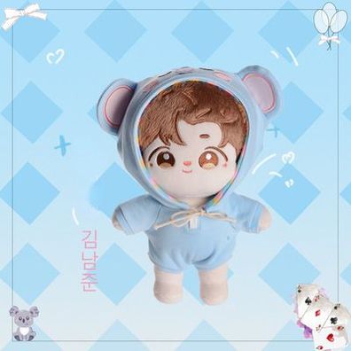Kpop BTS RM Plüsch Puppe mit Kleidung Kinder Spielzeug Stofftier Geschenk 22cm