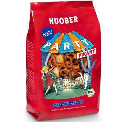 Huober Bio Party Pikant knusprig leckerer Knabbergebäck Mix 200g