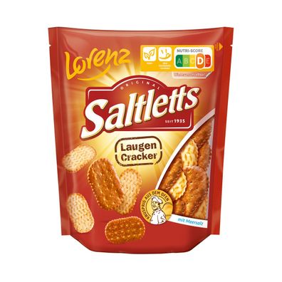 Lorenz Saltletts Laugencracker Laugengebäck Meersalz 150g 12er Pack