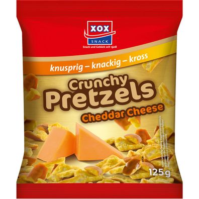 XOX Crunchy Pretzels Cheddar Cheese Brezelstücke mit Cheddar Käse 125g