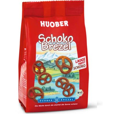 Huober Bio knusprige Schokobrezeln mit Vollmilchschokolade 100g