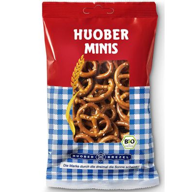 Huober Bio knusprig leckere Minibrezel mit Salz Original 40g