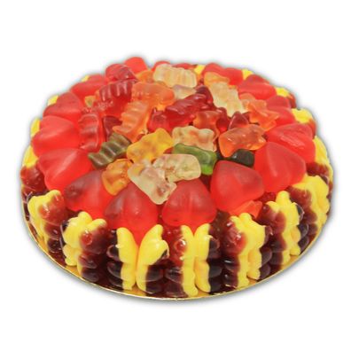 Fruchtgummi Torte mit Rote Grütze Bärchen süße Geschenkidee 600g