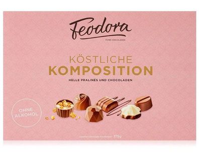 Feodora Köstliche Komposition Helle Pralinen und Schokoladen 375g