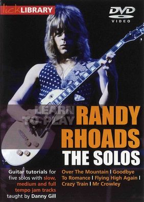 Learn To Play Randy Rhoads - The Solos CD-Pack Lick Library