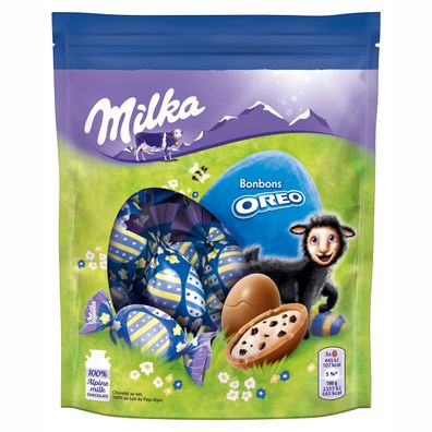 Milka Bonbons Oreo mit Milchcreme und Kakaokeksstückchen 86g