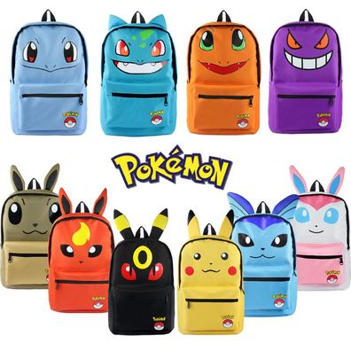 Pokémon Pikachu Eeveelution Canvas Rucksack Squirtle Kinder All-Match Schultasche