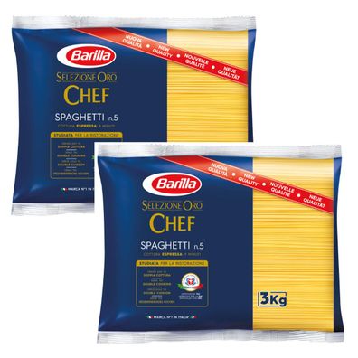 Barilla Selezione Oro Chef Spaghetti Nr 5 Pasta 3000g 2er Pack