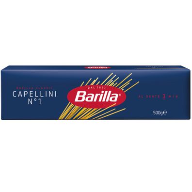 Barilla Capellini Nummer 1 Hartweizengrießnudeln 500g 70er Pack