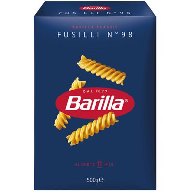 Barilla Pasta Fusilli Nummer 098 Hartweizengrieß 500g 70er Pack