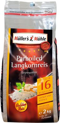 Müllers Mühle Parboiled Langkorn Reis Gastro Selection 2000g