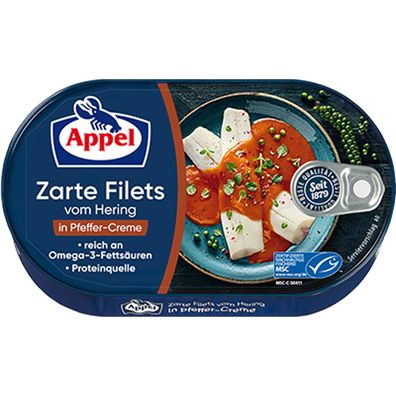 Appel Heringfilets in Pfeffer Creme mit Pfefferkörnern 200g 10er Pack