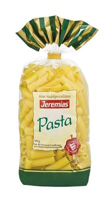 Jeremias Pasta Rigatoni Nudeln aus Hartweizengriess 500g 4er Pack