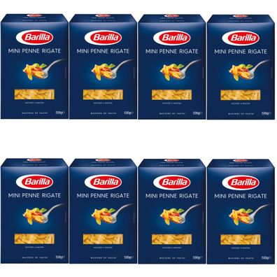 Barilla Piccolini Mini Penne Rigate Pasta Nudeln 500g 8er Pack