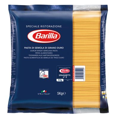 Barilla Spaghetti Nr 5 Lange Pasta aus Hartweizengriess 5000g