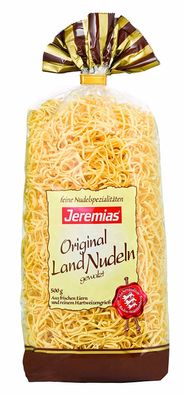 Jeremias Gourmet Bandnudeln 2mm gewalzt mit Frischei 500g 2er Pack