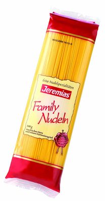 Jeremias Spaghetti Family Nudeln mit frischen Eiern 500g 4er Pack