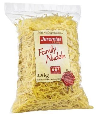 Jeremias Classic Family Bandnudeln 4mm mit frischen Eiern 2500g