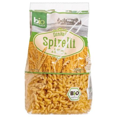 Bio Zentrale Dinkel Spirelli Teigwaren aus Dinkelmehl 250g 15er Pack