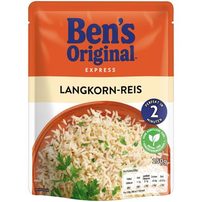 Bens Original Express Langkorn Reis fertig in 2 Minuten 250g 6er Pack