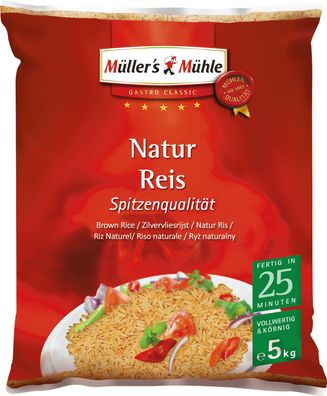 Müllers Mühle Natur Reis Langkorn Reis Spitzenqualität 5000g