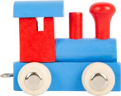 Buchstabenzug Lokomotive rot & blau