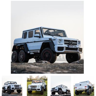 ES-Toys Kinder-Elektroauto Mercedes G63 AMG 6 EVA-Reifen 4 Motoren Fernbedienung