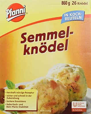 Pfanni Semmelknödel im Kochbeutel 860 g 26 Stück, 1er Pack (1 x 0.86 kg)