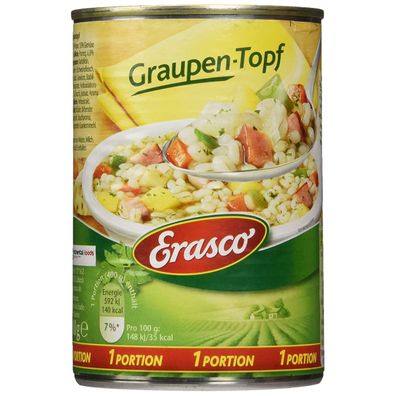 Erasco Graupentopf mit viel Graupen und frischem Gemüse 400g