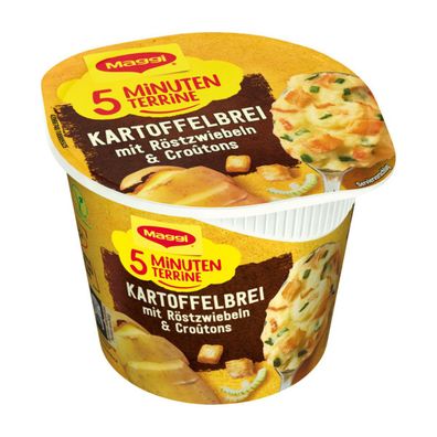 Maggi 5 Minuten Terrine Kartoffelbrei mit Röstzwiebeln Croutons 59g