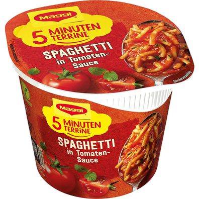 Maggi 5 Minuten Terrine Spaghetti in fruchtiger Tomaten Sauce 60g