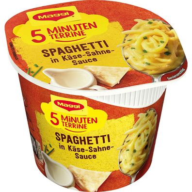 Maggi 5 Minuten Terrine Spaghetti in cremiger Käse Sahne Sauce 62g