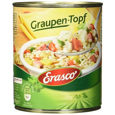 Erasco Graupentopf mit viel Graupen und frischem Gemüse 800g