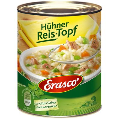 Erasco Hühner Reis Topf mit frischen Möhren und Kräutern 800g