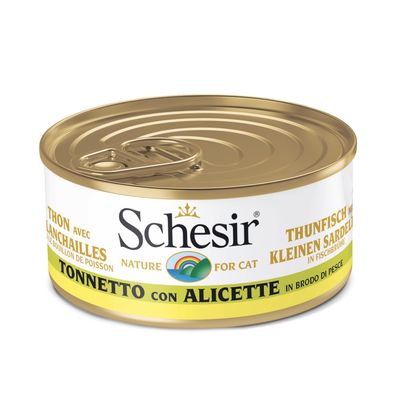 Schesir Cat ¦ Thunf., Sardellen - 24 x 70g ? Katzennassfutter