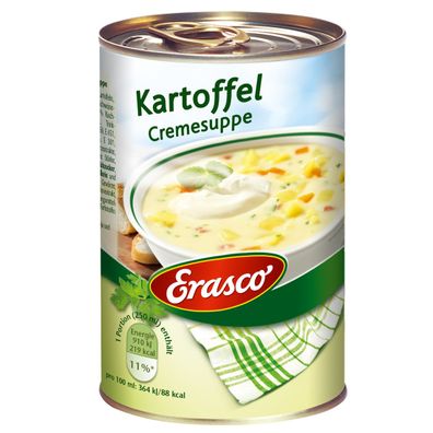 Erasco Kartoffel Cremesuppe mit Rauchspeck fein cremig 390ml
