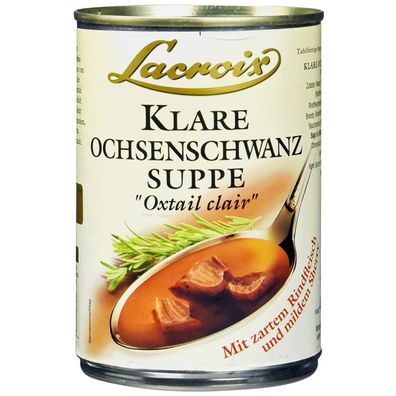 Lacroix Ochsenschwanz Suppe klar mit zartem Rindfleisch 400ml