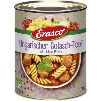Erasco Ungarischer Gulasch Topf mit pinkem Pfeffer verfeinert 800g