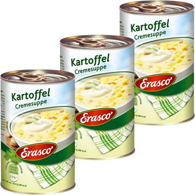 Erasco Kartoffel Cremesuppe mit Rauchspeck fein cremig 390ml 3er Pack