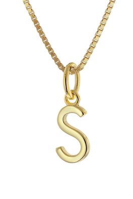 trendor Schmuck Damen-Kette mit Buchstabe S Anhänger Gold auf Silber 925 15255-S