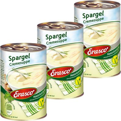 Erasco Spargel Cremesuppe natürlich lecker Vegetarisch 390ml 3er Pack