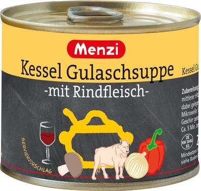 Menzi Kesselgulaschsuppe mit Rindfleisch ungarisch 200ml 5er Pack