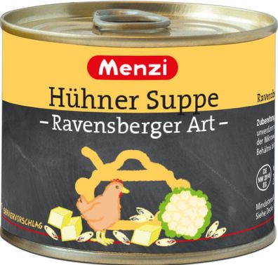 Menzi Hühner Suppe Ravensberger Art mit Blumenkohl 200ml 5er Pack